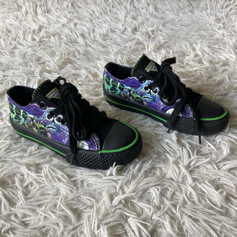 MONSTER JAM trucks boy sneakers Size: 10 -toddler